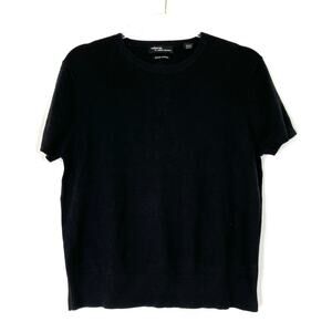 Valerie by Valerie Stevens | Black Short Sleeve Sweater Pima Cotton Womens Large
